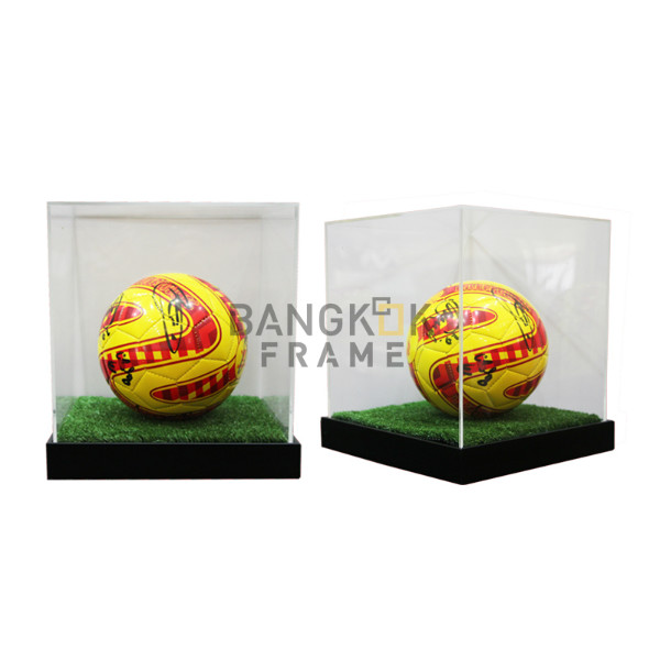 กรอบกล่องใสโชว์สินค้าฐานไม้